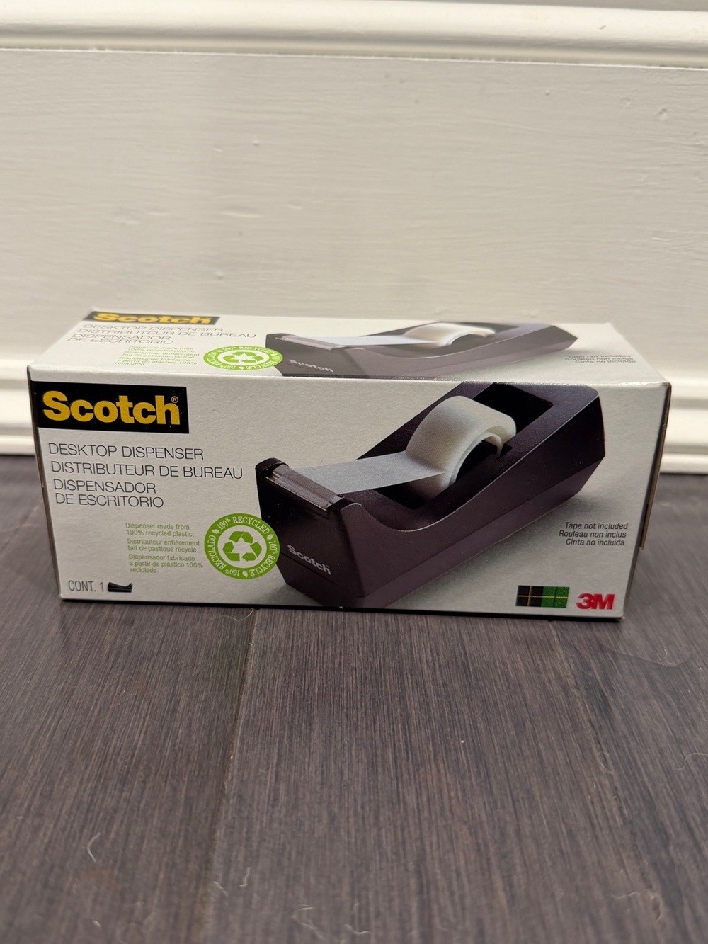 NWT Scotch Black Desktop Tape Dispenser by 3M Home Office